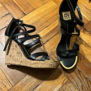 Dolce Vita Black and Gold Women's Sandals - never worn